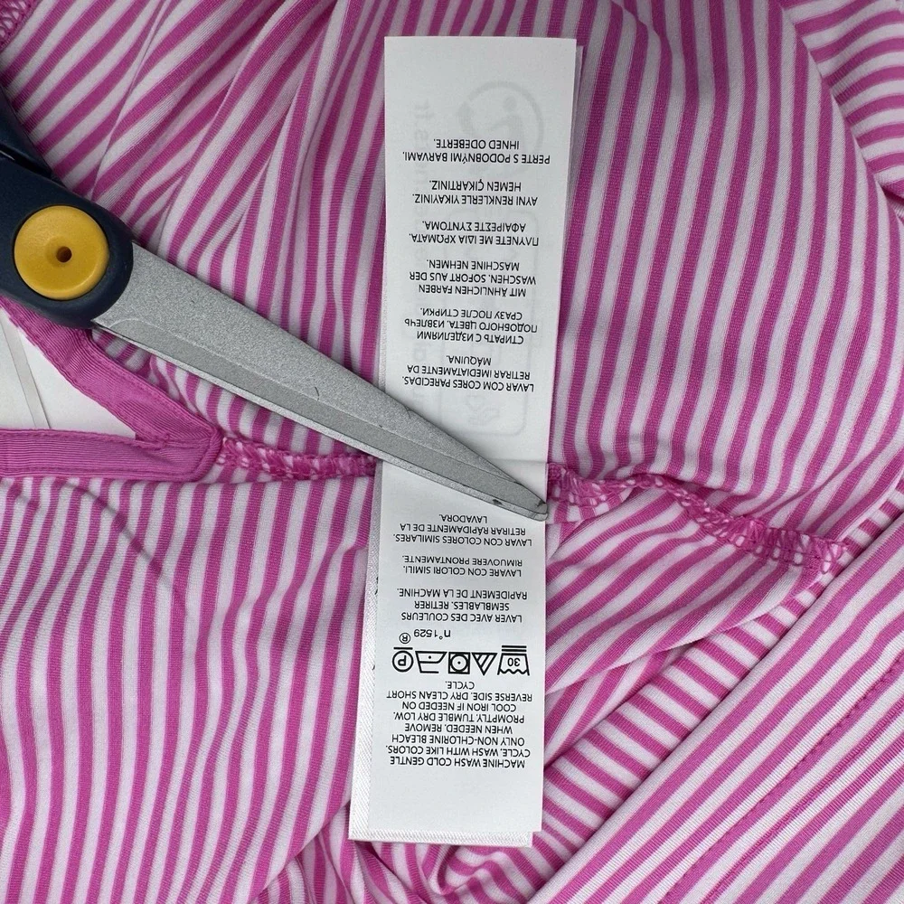 RLX Ralph Lauren Gold Concept 1 Mens Medium Golf Shirt Lightweight Pink White